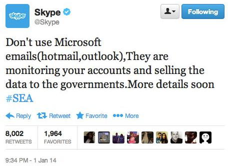 skype twitter