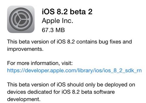 ios 8.2 beta 2