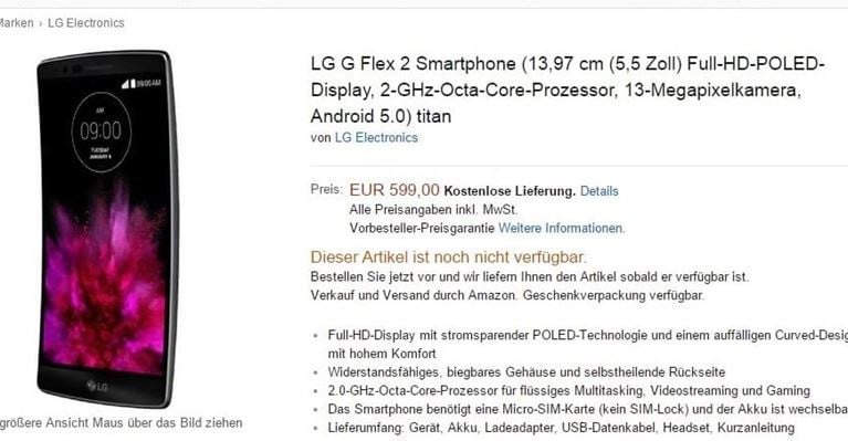 lg g flex 2 amazon