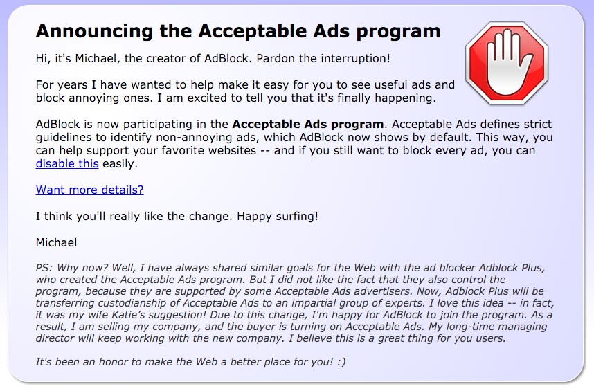 adblock vendido
