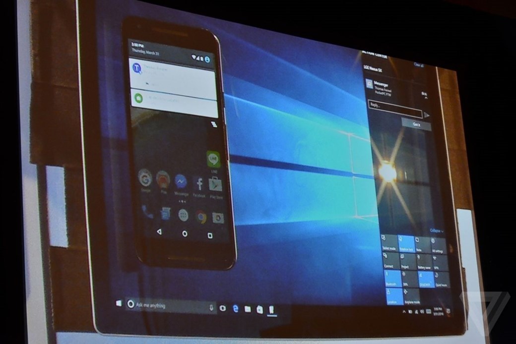 notificações android windows