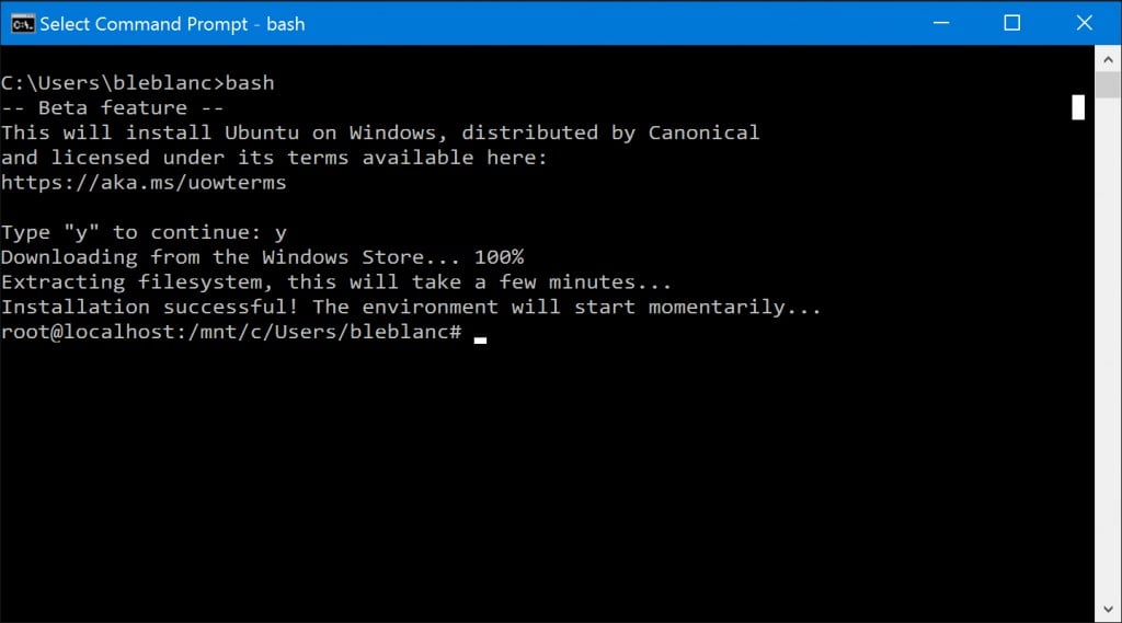 bash windows