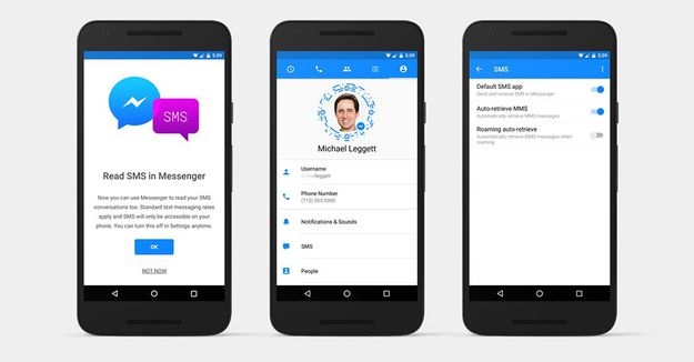 Facebook Messenger e as SMS's
