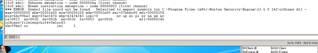 exemplo de falha no software