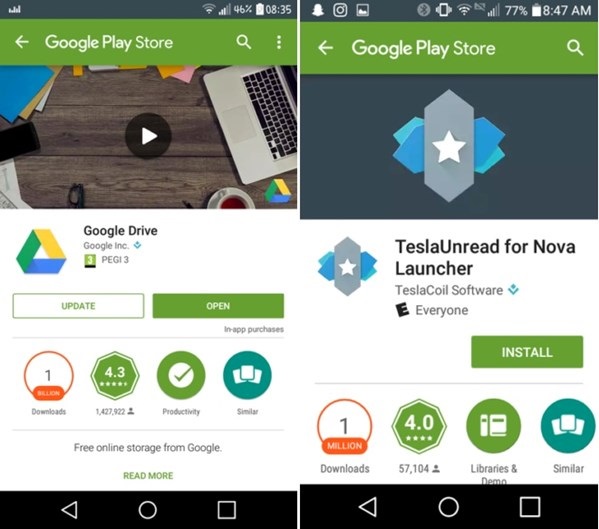 play store da google