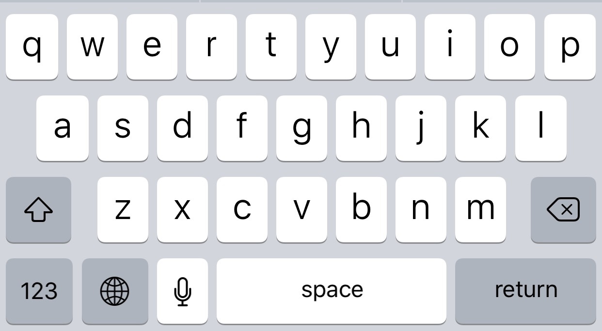 teclado no iOS