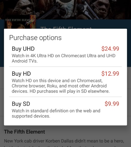 preço do conteúdo uhd
