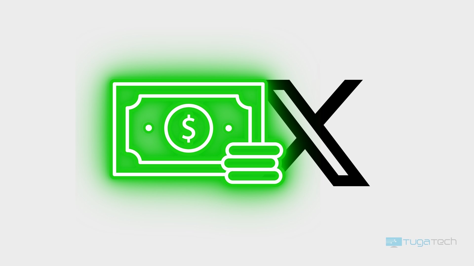 X com imagem de dinheiro