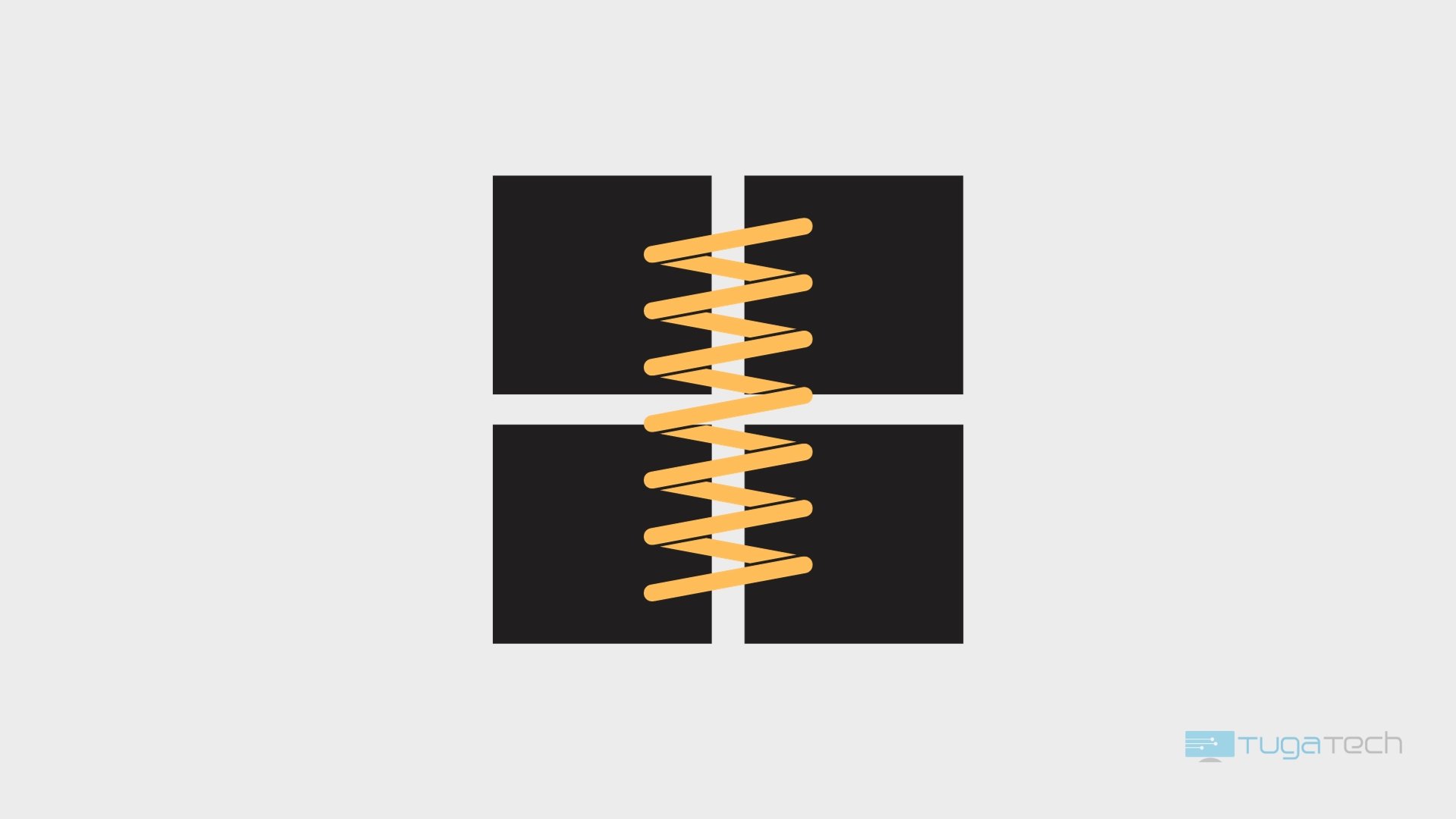Windows com logo de compressão