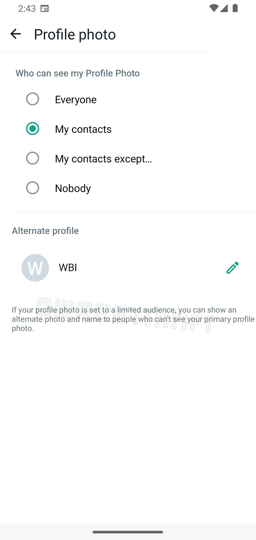 WhatsApp com nova opção de esconder perfil