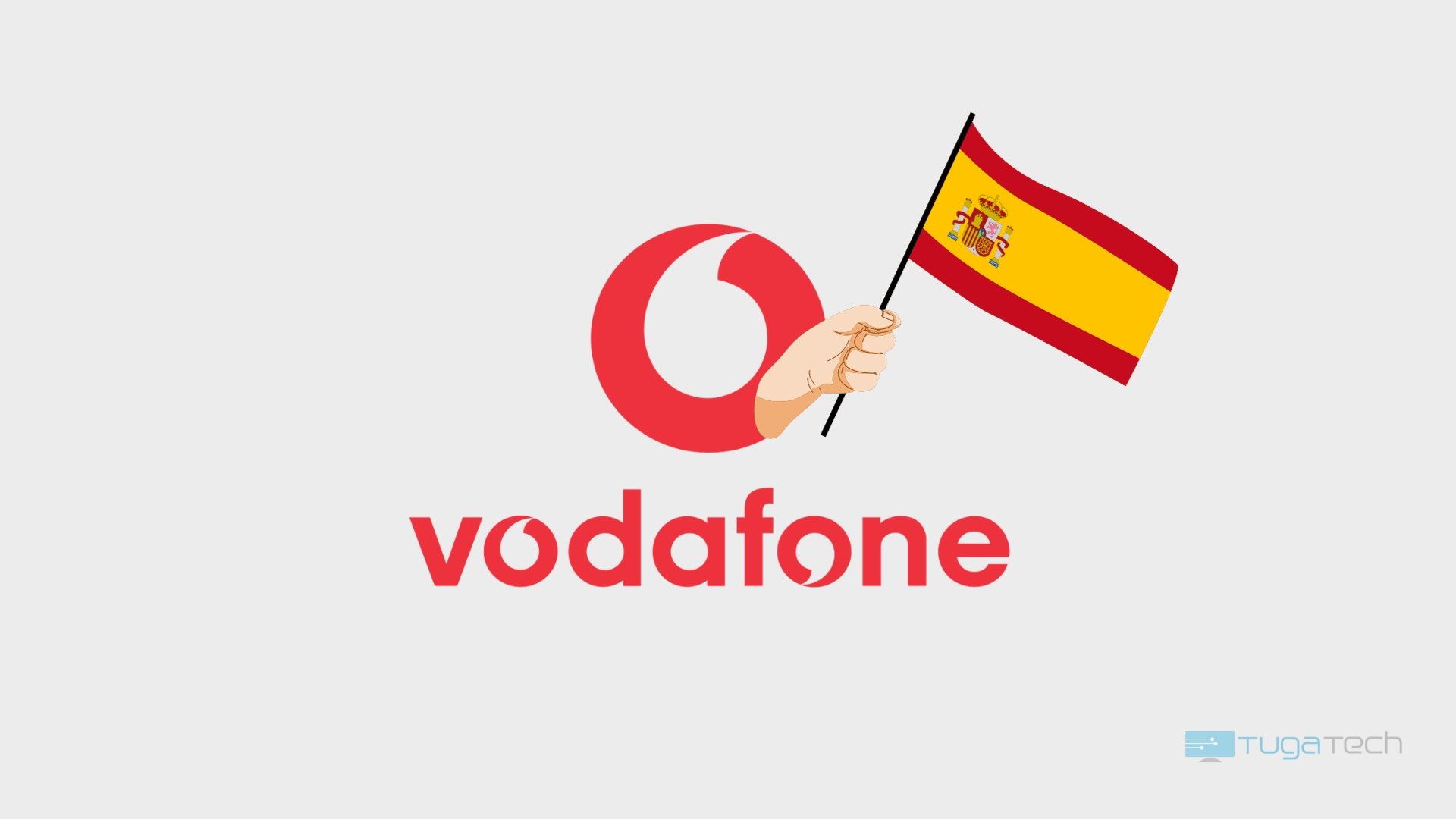 Logo da Vodafone com bandeira de Espanha