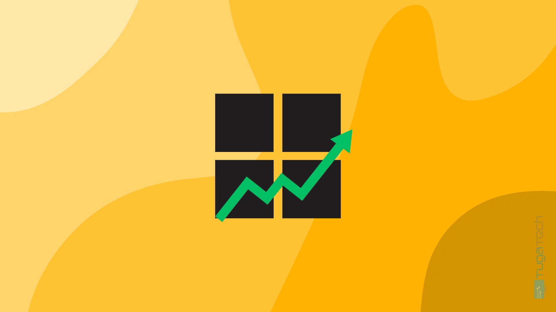 Windows 11 logo a crescer
