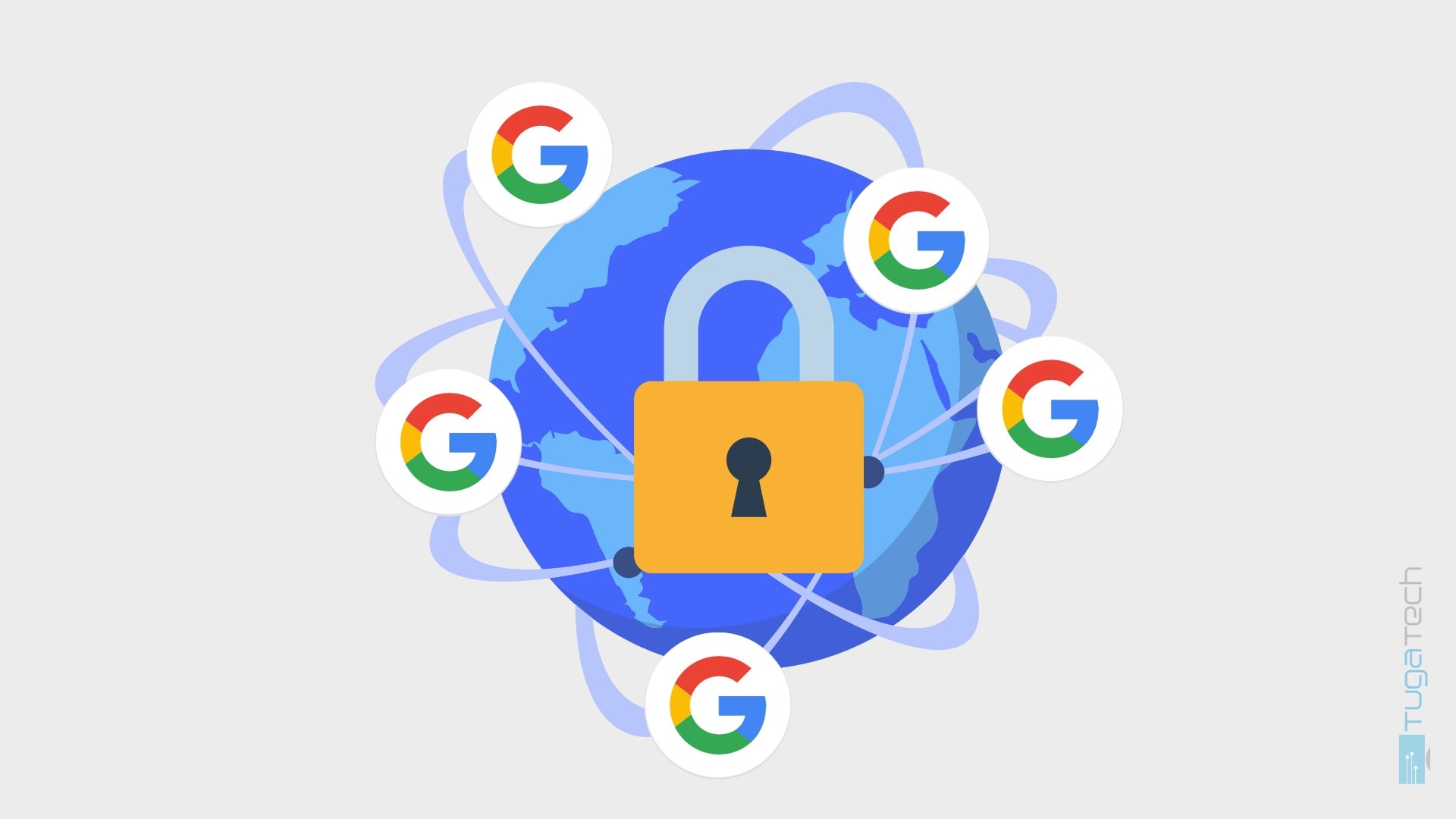 Internet com logo da Google bloqueada