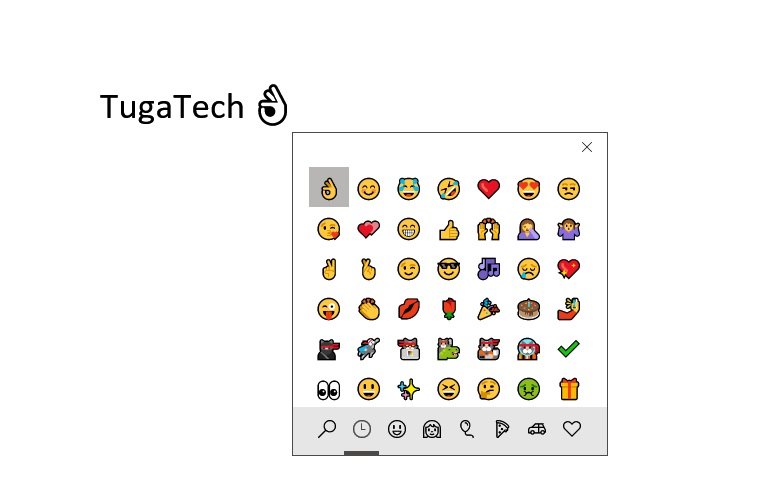 teclado emoji windows 10 fall creators update