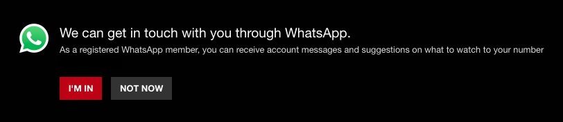 WhatsApp no netflix