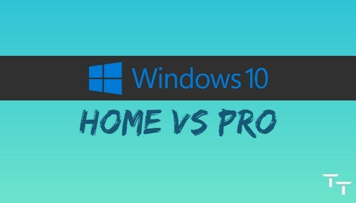 windows 10 home vs pro