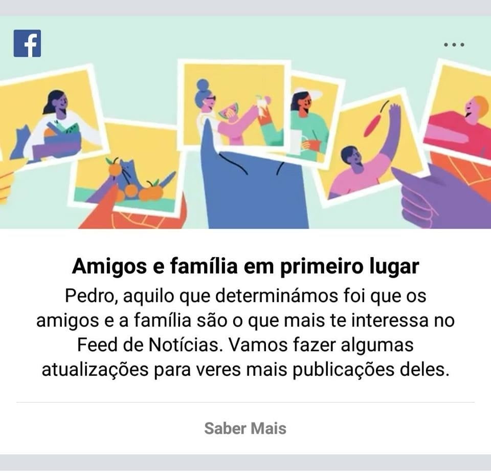 facebook amigos e familia